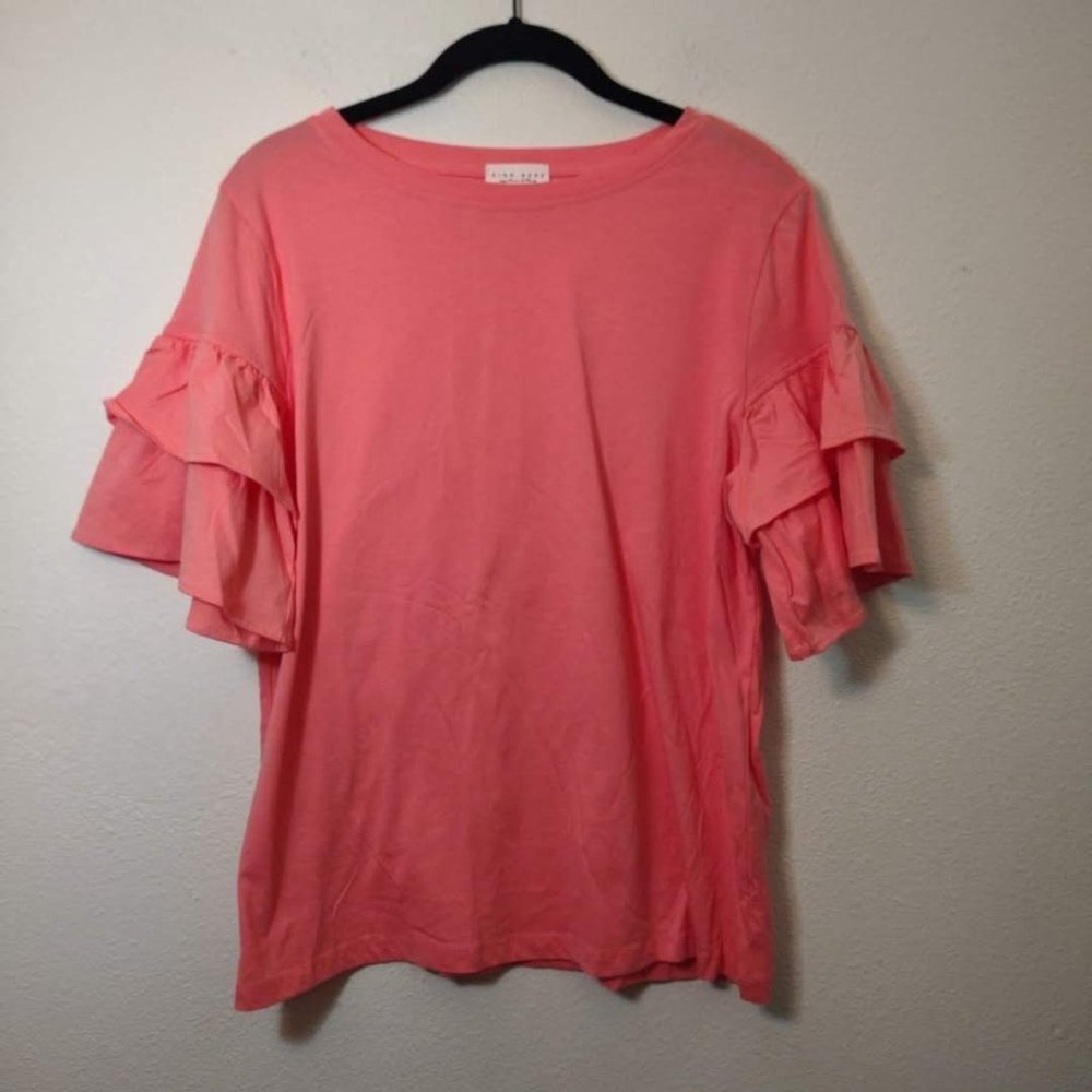 Signature Clothing Pink Short Bell Sleeve Top S
